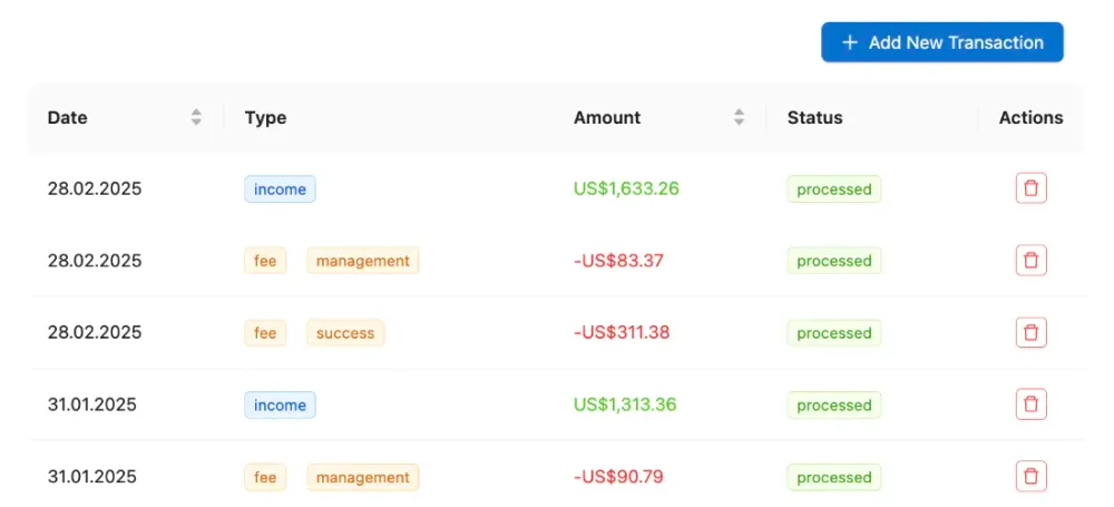 v0.0.3: Transactions module