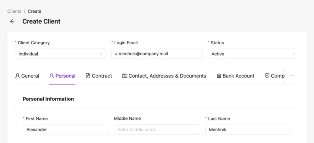 v0.0.4: Client card
