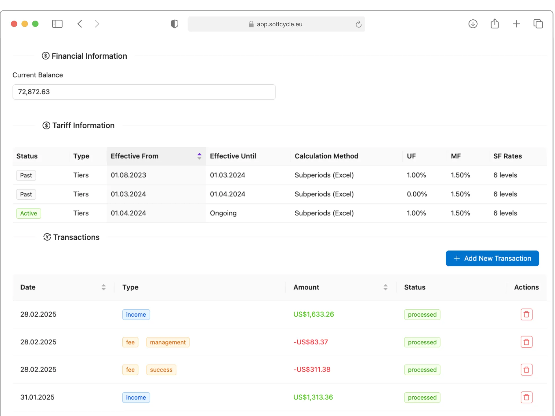 SoftCycle. A back-office platform for regulated institutions.